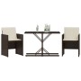 Gartenstühle und Tisch mit Kissen 3 Stück braunes PE-Rattan von , Gartensets - Ref: Foro24-365065, Preis: 168,64 €, Rabatt: %