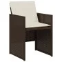 Garden chairs and table with cushions 3 pieces brown PE rattan by , Garden sets - Ref: Foro24-365065, Price: 165,83 €, Discou...
