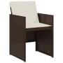 Gartenstühle und Tisch mit Kissen 3 Stück braunes PE-Rattan von , Gartensets - Ref: Foro24-365065, Preis: 168,64 €, Rabatt: %