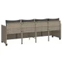 Sun lounger with light gray synthetic rattan cushions by , Loungers - Ref: Foro24-368331, Price: 213,08 €, Discount: %