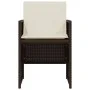 Garden chairs and table with cushions 3 pieces brown PE rattan by , Garden sets - Ref: Foro24-365065, Price: 165,83 €, Discou...