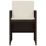 Gartenstühle und Tisch mit Kissen 3 Stück braunes PE-Rattan von , Gartensets - Ref: Foro24-365065, Preis: 168,64 €, Rabatt: %