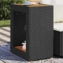 Garden side table with black PE rattan wood top 60x40x75 cm by , Garden tables - Ref: Foro24-366303, Price: 83,21 €, Discount: %