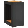 Garden side table with black PE rattan wood top 60x40x75 cm by , Garden tables - Ref: Foro24-366303, Price: 83,21 €, Discount: %