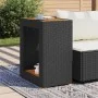 Garden side table with black PE rattan wood top 60x40x75 cm by , Garden tables - Ref: Foro24-366303, Price: 83,21 €, Discount: %