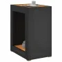 Garden side table with black PE rattan wood top 60x40x75 cm by , Garden tables - Ref: Foro24-366303, Price: 83,21 €, Discount: %