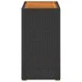 Garden side table with black PE rattan wood top 60x40x75 cm by , Garden tables - Ref: Foro24-366303, Price: 83,21 €, Discount: %