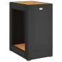 Garden side table with black PE rattan wood top 60x40x75 cm by , Garden tables - Ref: Foro24-366303, Price: 83,21 €, Discount: %