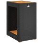 Mesa auxiliar jardín tapa madera ratán PE negro 60x40x75 cm de , Mesas de jardín - Ref: Foro24-366303, Precio: 66,40 €, Descu...