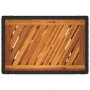 Garten-Beistelltisch mit schwarzer PE-Rattanholzplatte 60x40x75 cm von , Gartentische - Ref: Foro24-366303, Preis: 84,86 €, R...