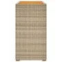 Garden side table with beige PE rattan wood top 100x40x75 cm by , Garden tables - Ref: Foro24-366308, Price: 114,72 €, Discou...