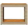 Garden side table with beige PE rattan wood top 100x40x75 cm by , Garden tables - Ref: Foro24-366308, Price: 114,72 €, Discou...