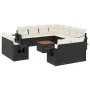 Garden sofa set 12 pieces with black synthetic rattan cushions by , Modular outdoor sofas - Ref: Foro24-3224824, Price: 804,2...
