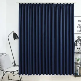 Blackout curtain with hooks blue 290x245 cm by vidaXL, Curtains and curtains - Ref: Foro24-134457, Price: 32,62 €, Discount: %