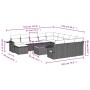 Garden sofa and cushion set 13 pieces black synthetic rattan by , Modular outdoor sofas - Ref: Foro24-3224866, Price: 731,59 ...
