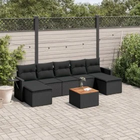 8-piece garden sofa set and black synthetic rattan cushions by , Modular outdoor sofas - Ref: Foro24-3224690, Price: 447,94 €...