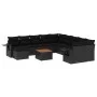 Set de sofás de jardín 12 piezas cojines ratán sintético negro de , Sofás modulares de exterior - Ref: Foro24-3224858, Precio...