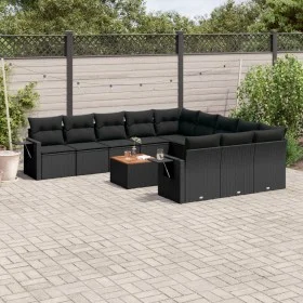 Garden sofa set 12 pieces with black synthetic rattan cushions by , Modular outdoor sofas - Ref: Foro24-3224788, Price: 764,5...