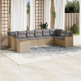 Garden sofa set with beige cushions 10 pieces synthetic rattan by , Garden sets - Ref: Foro24-3226325, Price: 614,90 €, Disco...