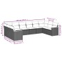 Gartensofa-Set mit beigen Kissen, 10-teilig, synthetisches Rattan von , Gartensets - Ref: Foro24-3226325, Preis: 625,06 €, Ra...