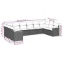 Gartensofa-Set mit beigen Kissen, 10-teilig, synthetisches Rattan von , Gartensets - Ref: Foro24-3226325, Preis: 625,18 €, Ra...
