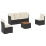 6-piece garden sofa set and black synthetic rattan cushions by , Garden sets - Ref: Foro24-3255874, Price: 332,08 €, Discount: %