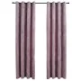 Blackout curtains with 2 units of old pink velvet with rings, 140x175 cm. by vidaXL, Curtains and curtains - Ref: Foro24-1345...