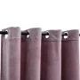 Blackout curtains with 2 units of old pink velvet with rings, 140x175 cm. by vidaXL, Curtains and curtains - Ref: Foro24-1345...