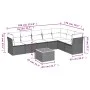 Gartensofa-Set mit beigen Kissen 8 Stück PE-Rattan von , Gartensets - Ref: Foro24-3256009, Preis: 533,68 €, Rabatt: %
