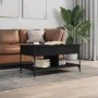 Couchtisch aus Holzwerkstoff und schwarzem Metall, 100 x 50 x 50 cm von , Couchtisch - Ref: Foro24-845366, Preis: 82,45 €, Ra...