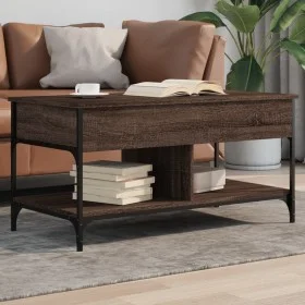 Brauner Couchtisch aus technischem Holz aus Metall, 100 x 50 x 50 cm von , Couchtisch - Ref: Foro24-845370, Preis: 82,61 €, R...