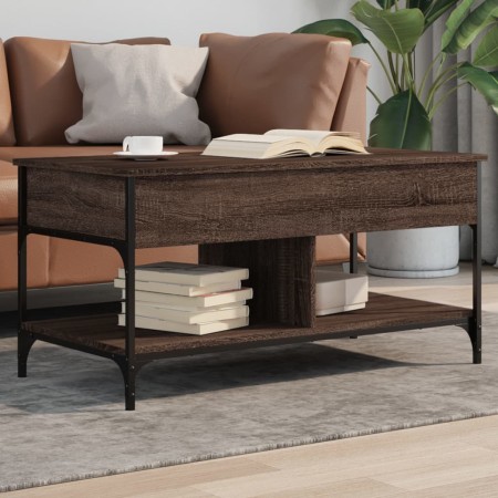Mesa de centro madera ingeniería metal marrón 100x50x50 cm de , Mesas de centro - Ref: Foro24-845370, Precio: 83,70 €, Descue...