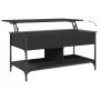 Couchtisch aus Holzwerkstoff und schwarzem Metall, 100 x 50 x 50 cm von , Couchtisch - Ref: Foro24-845366, Preis: 82,45 €, Ra...