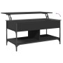 Mesa de centro madera de ingeniería y metal negro 100x50x50 cm de , Mesas de centro - Ref: Foro24-845366, Precio: 83,96 €, De...