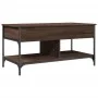 Brown metal engineered wood coffee table 100x50x50 cm by , Coffee table - Ref: Foro24-845370, Price: 82,70 €, Discount: %