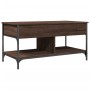 Mesa de centro madera ingeniería metal marrón 100x50x50 cm de , Mesas de centro - Ref: Foro24-845370, Precio: 83,70 €, Descue...