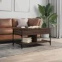 Brown metal engineered wood coffee table 100x50x50 cm by , Coffee table - Ref: Foro24-845370, Price: 82,70 €, Discount: %