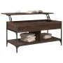 Brown metal engineered wood coffee table 100x50x50 cm by , Coffee table - Ref: Foro24-845370, Price: 82,70 €, Discount: %
