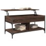 Mesa de centro madera ingeniería metal marrón 100x50x50 cm de , Mesas de centro - Ref: Foro24-845370, Precio: 83,70 €, Descue...