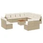 Garden sofa set with cushions 13 pieces beige synthetic rattan by , Garden sets - Ref: Foro24-3257143, Price: 893,72 €, Disco...