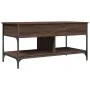 Brown metal engineered wood coffee table 100x50x50 cm by , Coffee table - Ref: Foro24-845370, Price: 82,70 €, Discount: %
