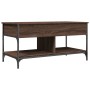 Mesa de centro madera ingeniería metal marrón 100x50x50 cm de , Mesas de centro - Ref: Foro24-845370, Precio: 83,70 €, Descue...