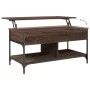 Brown metal engineered wood coffee table 100x50x50 cm by , Coffee table - Ref: Foro24-845370, Price: 82,70 €, Discount: %