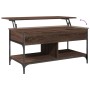 Mesa de centro madera ingeniería metal marrón 100x50x50 cm de , Mesas de centro - Ref: Foro24-845370, Precio: 83,70 €, Descue...