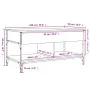 Brown metal engineered wood coffee table 100x50x50 cm by , Coffee table - Ref: Foro24-845370, Price: 82,70 €, Discount: %