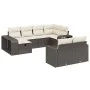 Gartensofa-Set 10-teilig mit schwarzen synthetischen Rattankissen von , Gartensets - Ref: Foro24-3266236, Preis: 530,06 €, Ra...