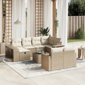 11-teiliges Gartensofa-Set mit beigen synthetischen Rattankissen von , Gartensets - Ref: Foro24-3266248, Preis: 670,16 €, Rab...