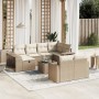 11-teiliges Gartensofa-Set mit beigen synthetischen Rattankissen von , Gartensets - Ref: Foro24-3266248, Preis: 632,41 €, Rab...