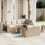 Set de sofás de jardín 11pzas con cojines ratán sintético beige de , Conjuntos de jardín - Ref: Foro24-3266248, Precio: 668,8...