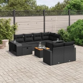 11-teiliges Gartensofa-Set und schwarze synthetische Rattankissen von , Gartensets - Ref: Foro24-3266255, Preis: 625,85 €, Ra...